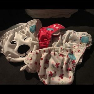 Charlie Banana Cloth Diapers 4 with 11 liners
